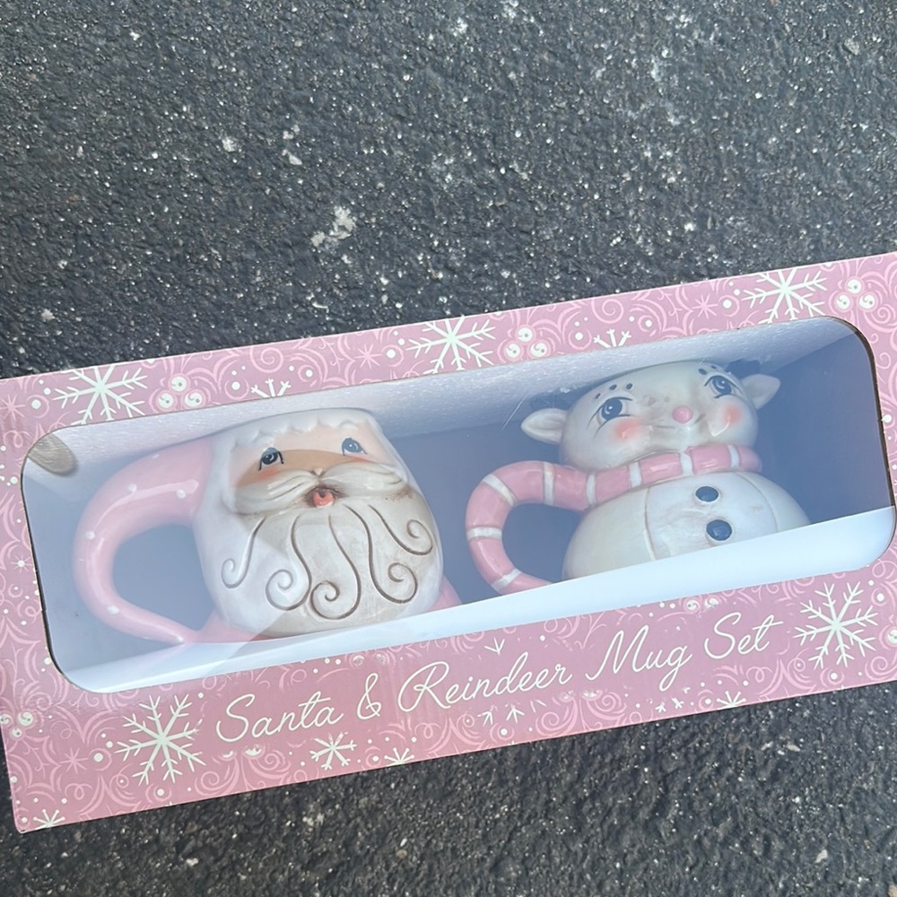 Santa & Reindeer Mug Set